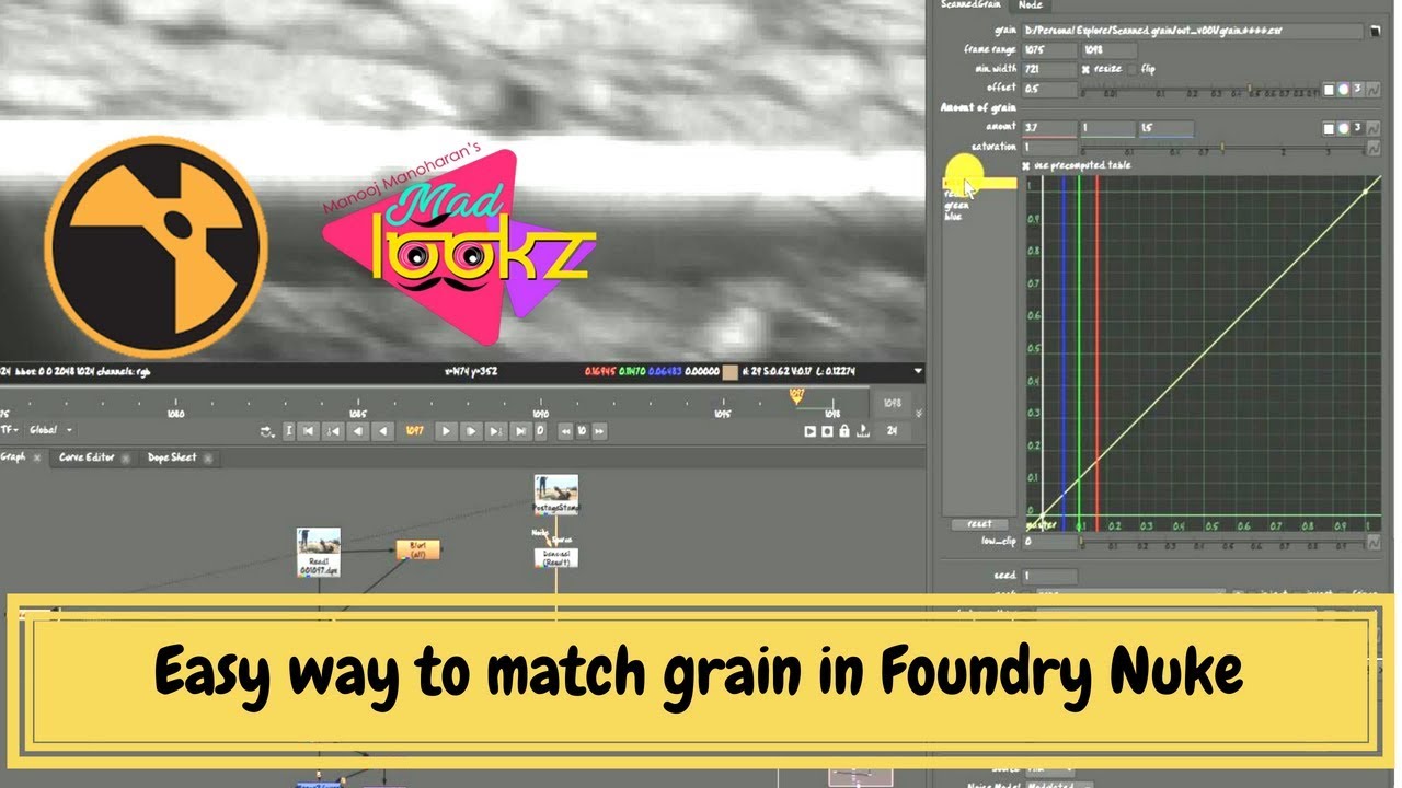 Easy way to match grain in Foundry Nuke l #madlookzvfx #manoojmanoharan