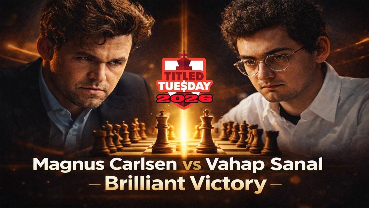 Magnus Carlsen vs Vahap Sanal🔹Titled Tuesday 2026 - Brilliant Victory