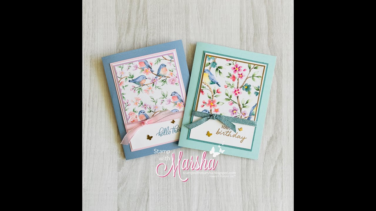 Easy card pattern using Flight & Airy paper with a  surprise inside!
