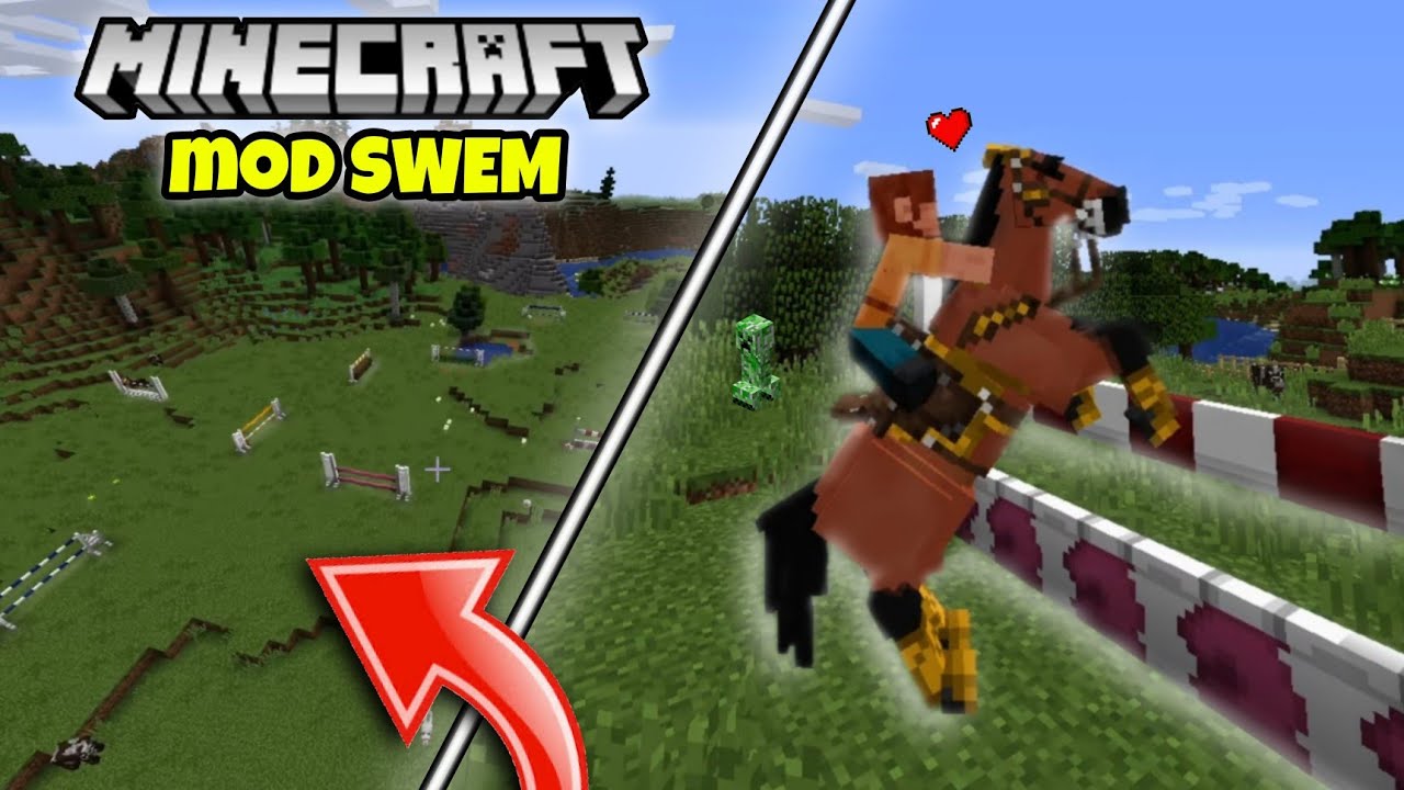 BUDUJE PARKUR NA ŁĄCE W MINECRAFT! Mod SWEM