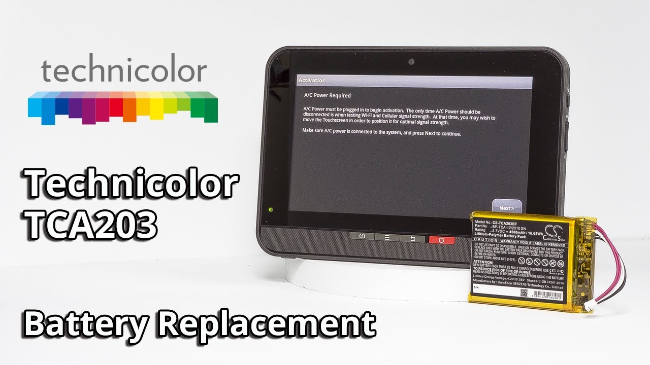 Technicolor TCA203 Battery Replacement CS-TCA203BT