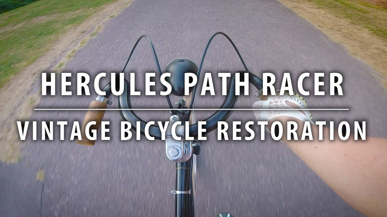 Hercules Path Racer 1954 года — реставрация винтажного велосипеда — сборка с фиксированной передачей