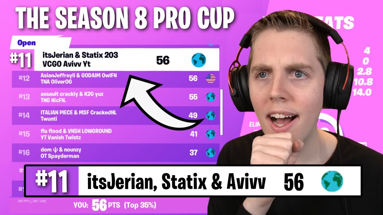 I Got 11th PLACE In The FIRST Tournament Of Season 8! (INSANE)