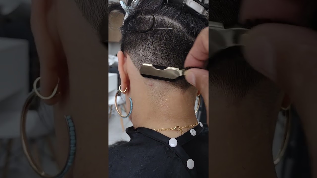 Corte Curto moderno 😱✂️ franja longa laterais raspadas #cortecurto #cortemoderno #teddyjr