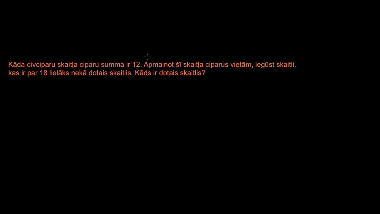 Vienādojumu sistēmas teksta uzdevumos - 1