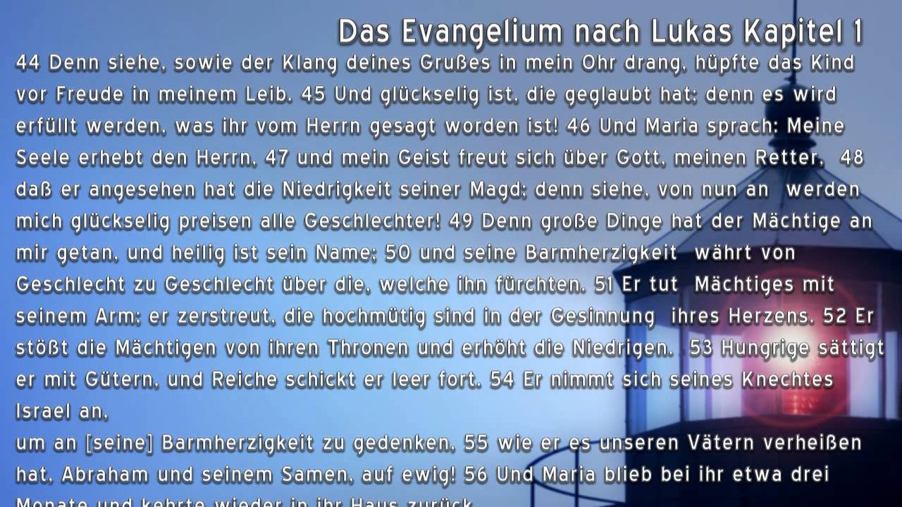 Das Evangelium nach Lukas Kapitel 1