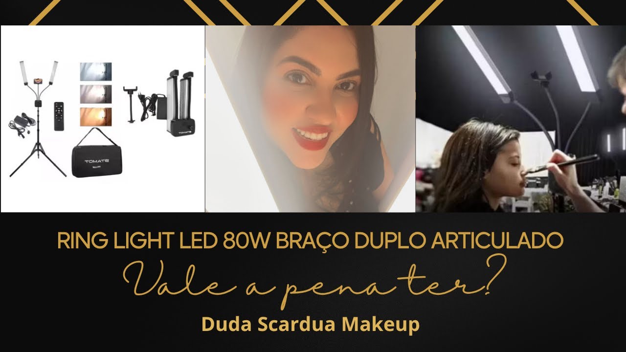 Iluminador Ring Light Led 80w Bra&ccedil;o Duplo Articulado. VALE A PENA TER?
