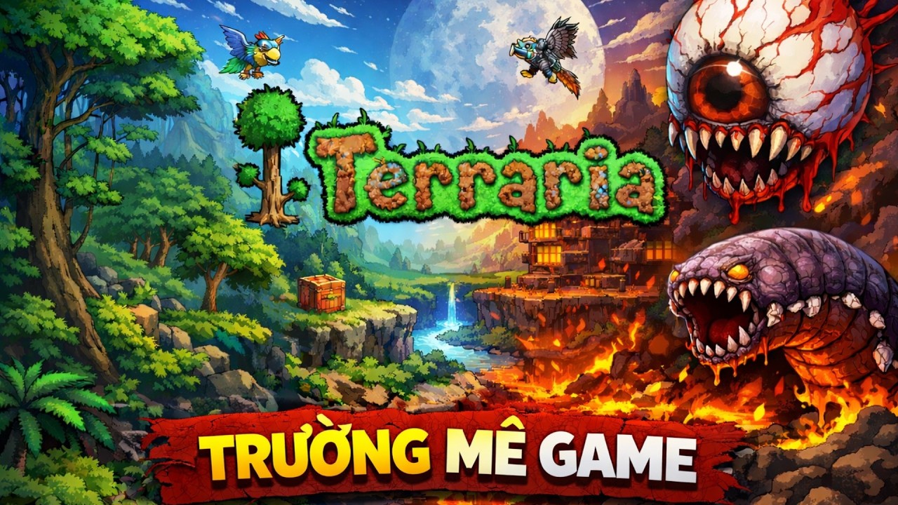 Ngày 2  Tiếp Tục Chơi Terraria Nào | Trường Mê Game