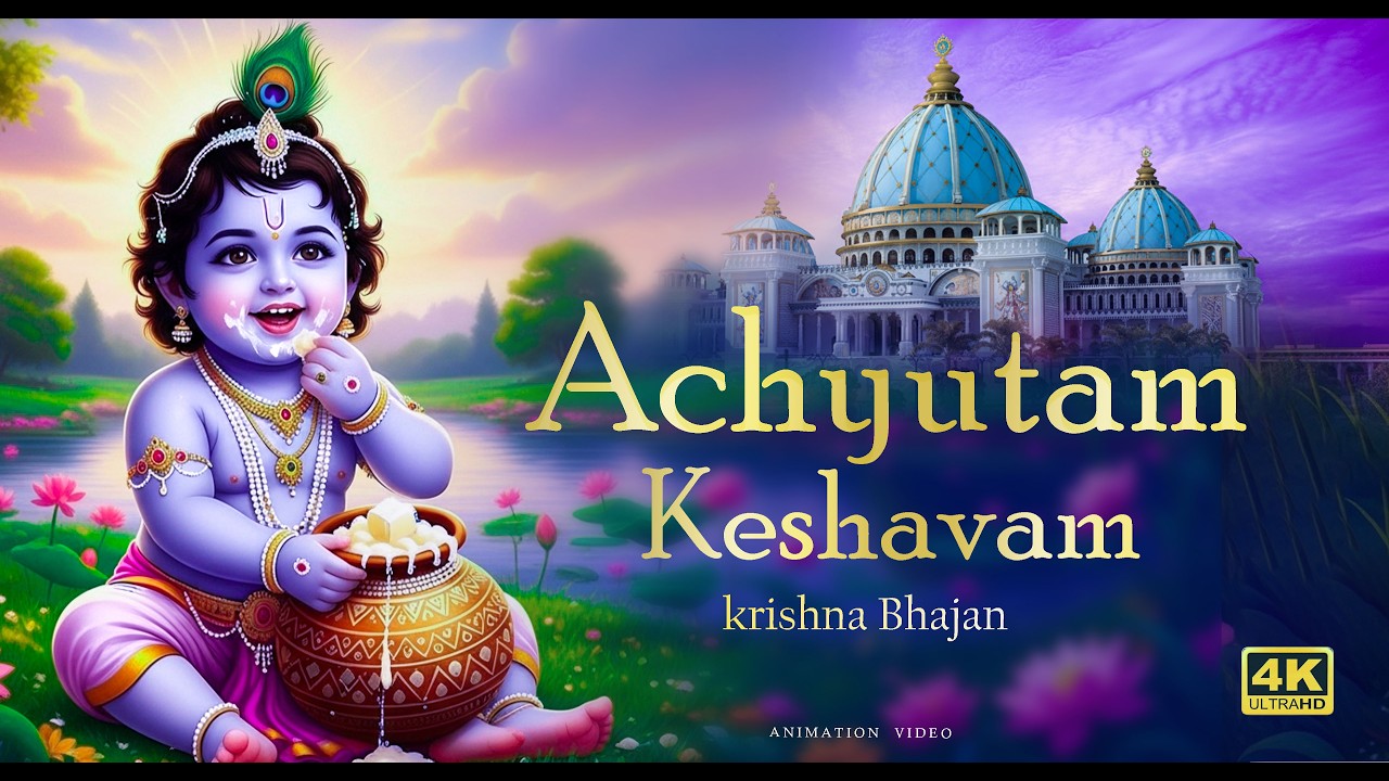 Achyutam keshavam  krishna damodaram lyrics  | achyutam keshavam krishna damodaram song |