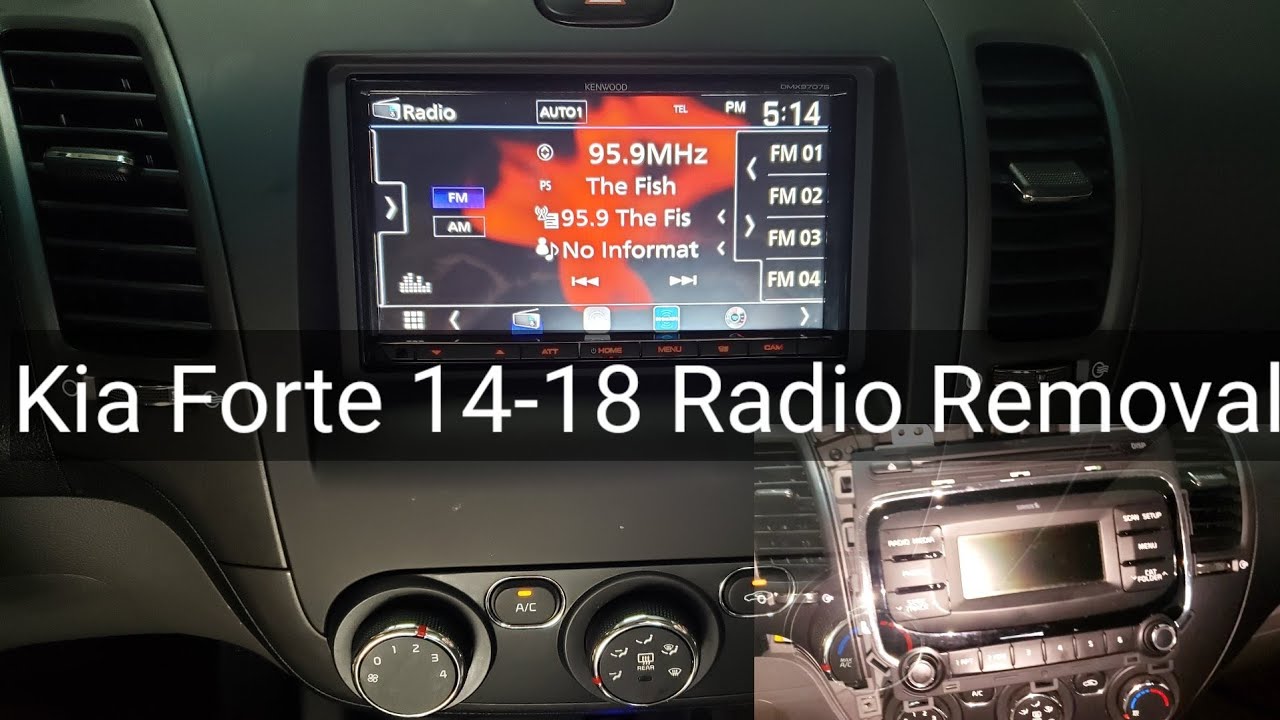 Киа Форте 2014 -2018 снятие магнитолы