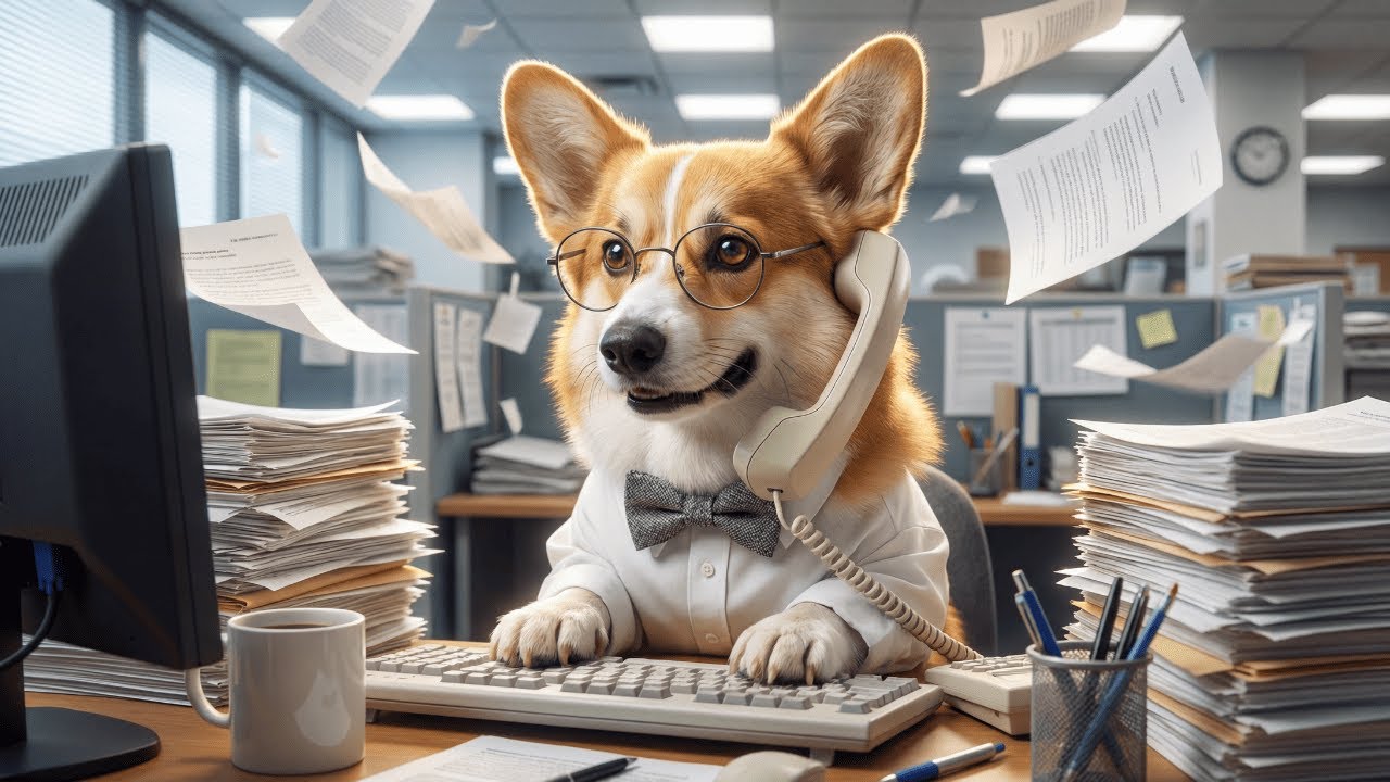 A Day in the Life of a Corporate Corgi 👔☕ Funny Dog Videos & Cute Animals