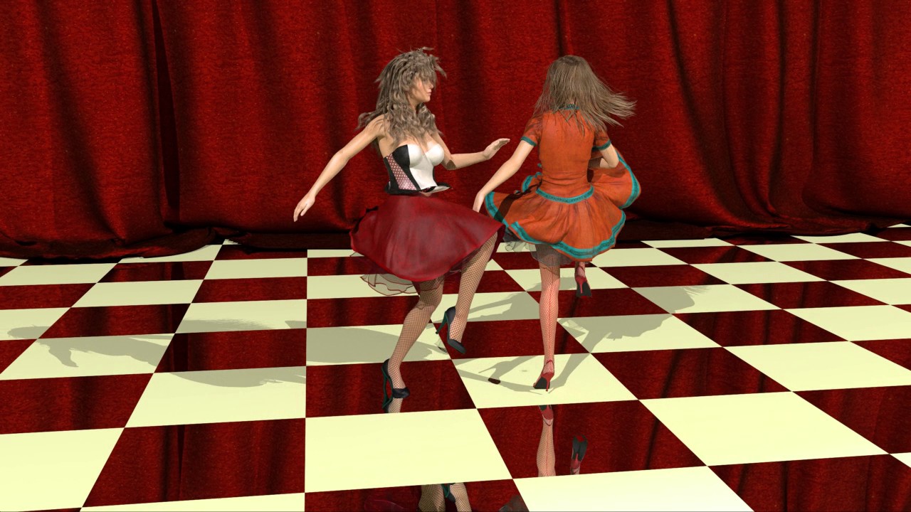 cancan dance in DAZ3D