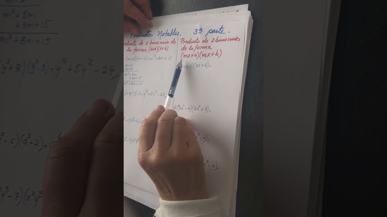 Productos notables. 3a parte