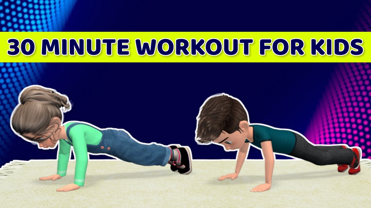 KIDS 30 MINUTE HOME WORKOUT - NO GYM EQUIPMENT NEEDED