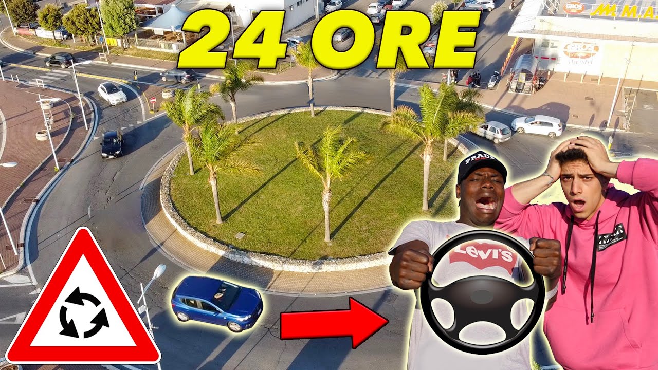 🚙24 ORE IN ROTONDA SENZA MAI FERMARCI! *POLIZIA CI INSEGUE* w/TheBorderline