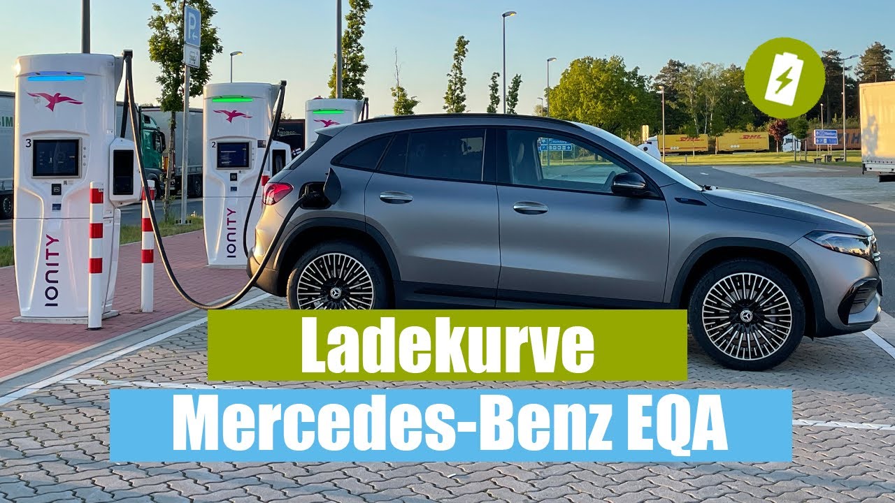 Ladekurve &ndash; Mercedes-Benz EQA (10 bis 100 Prozent)