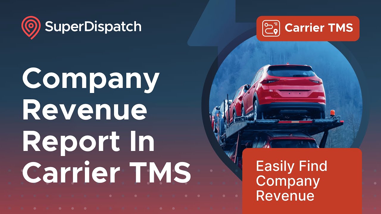 How to generate a Company Revenue Report in Carrier TMS