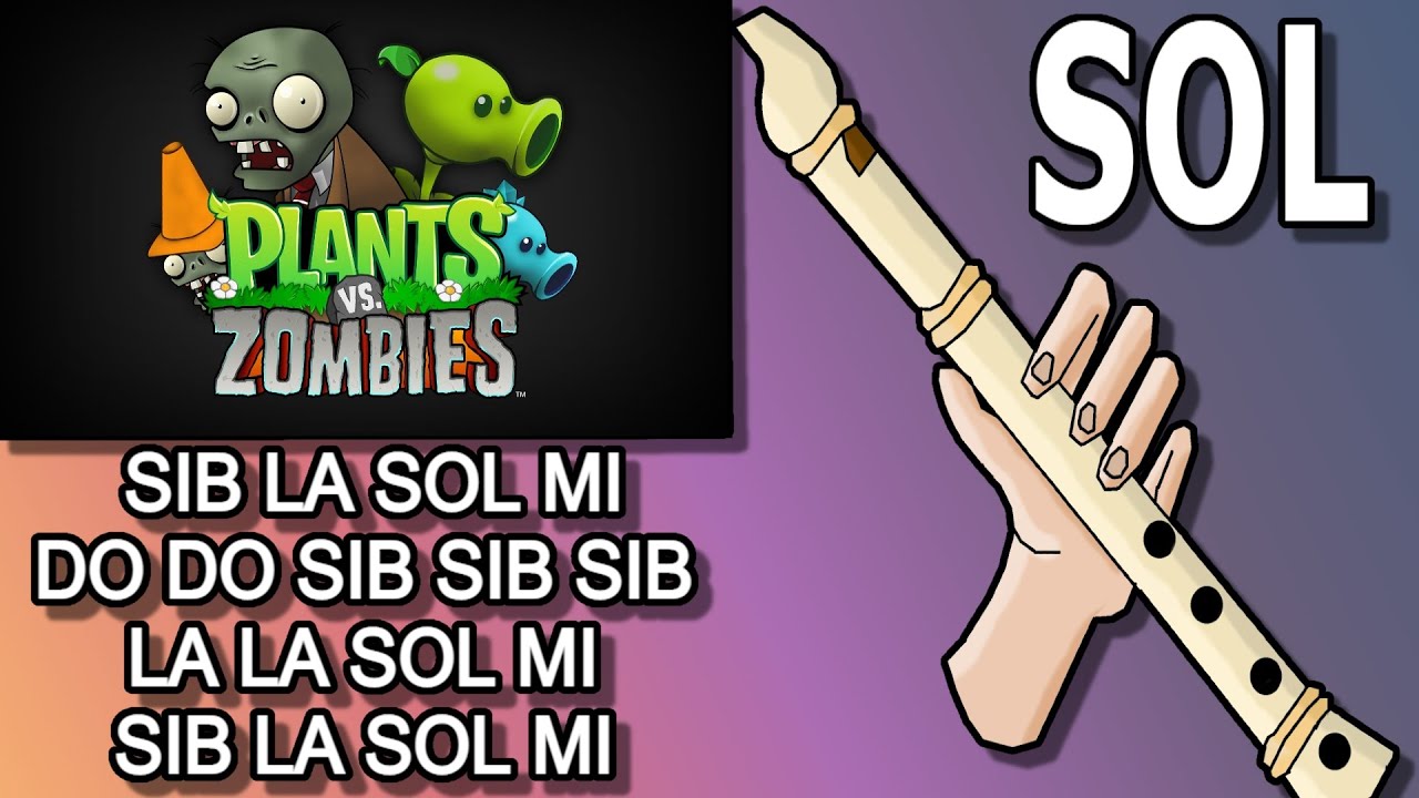ESTA MELODÍA ES GENIAL!, Plants vs zombies, flauta dulce fácil, doce, flauto, easy flute recorder