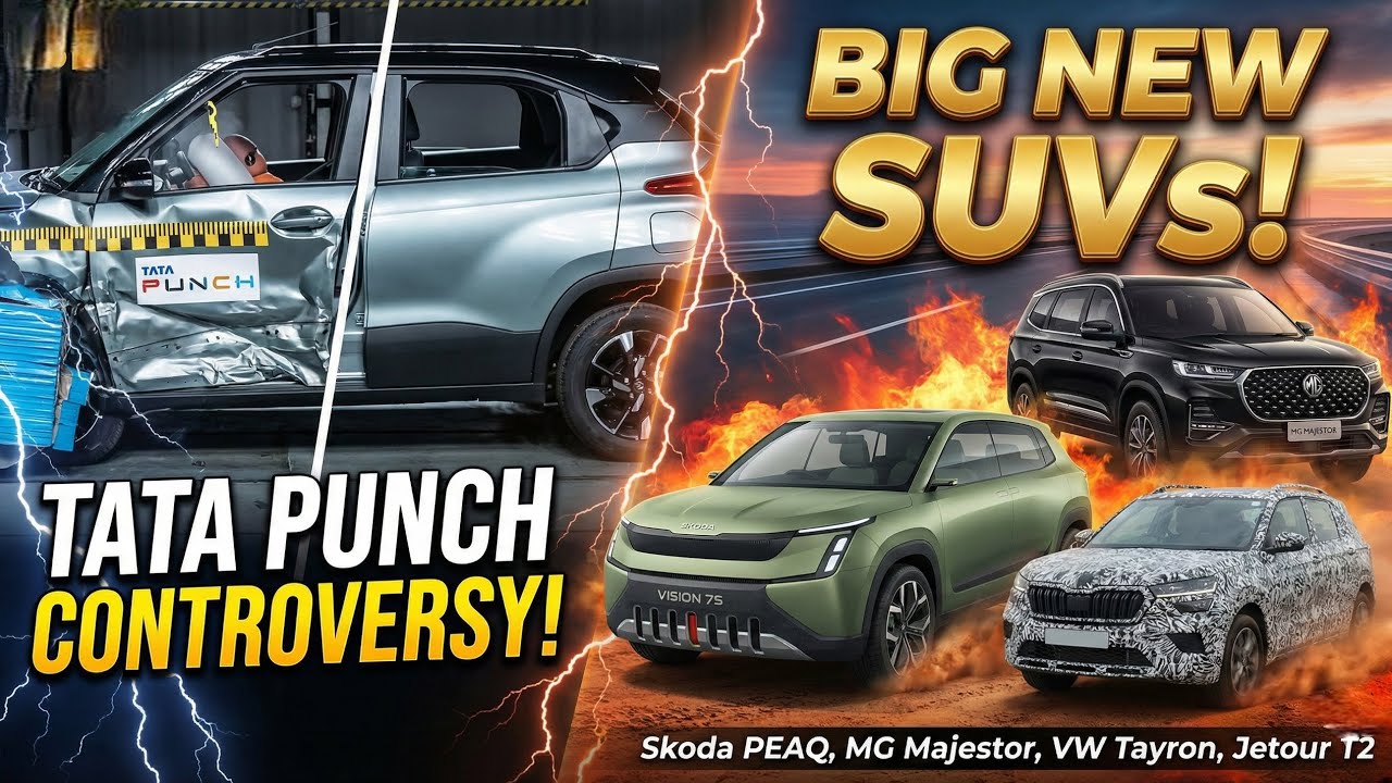 Tata Punch Safety Truth 😱 | Fortuner Ka Naya Rival | Big SUV & EV News 2026 