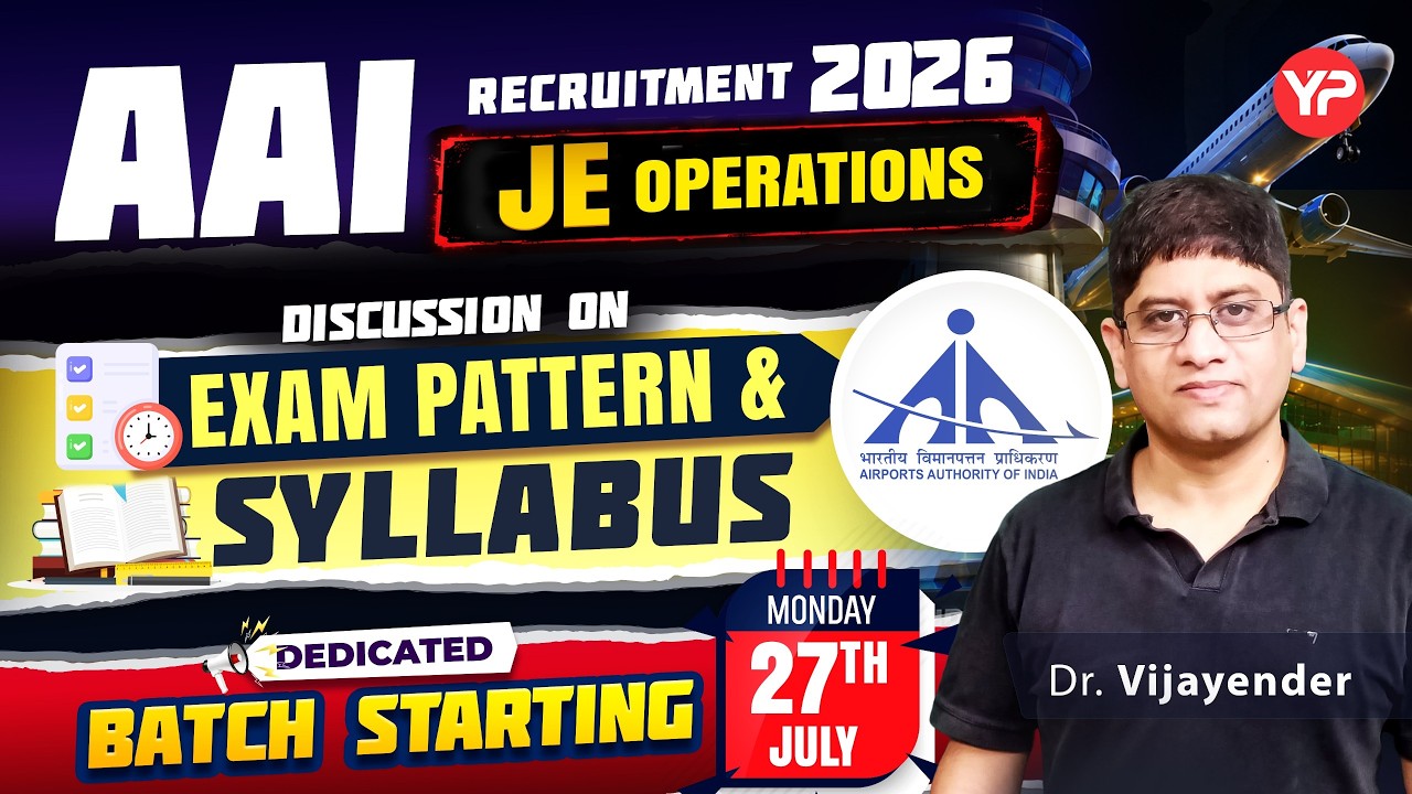 AAI JE Operations | Discussion on Exam Pattern & Syllabus | Dedicated Batch Starting 27th July