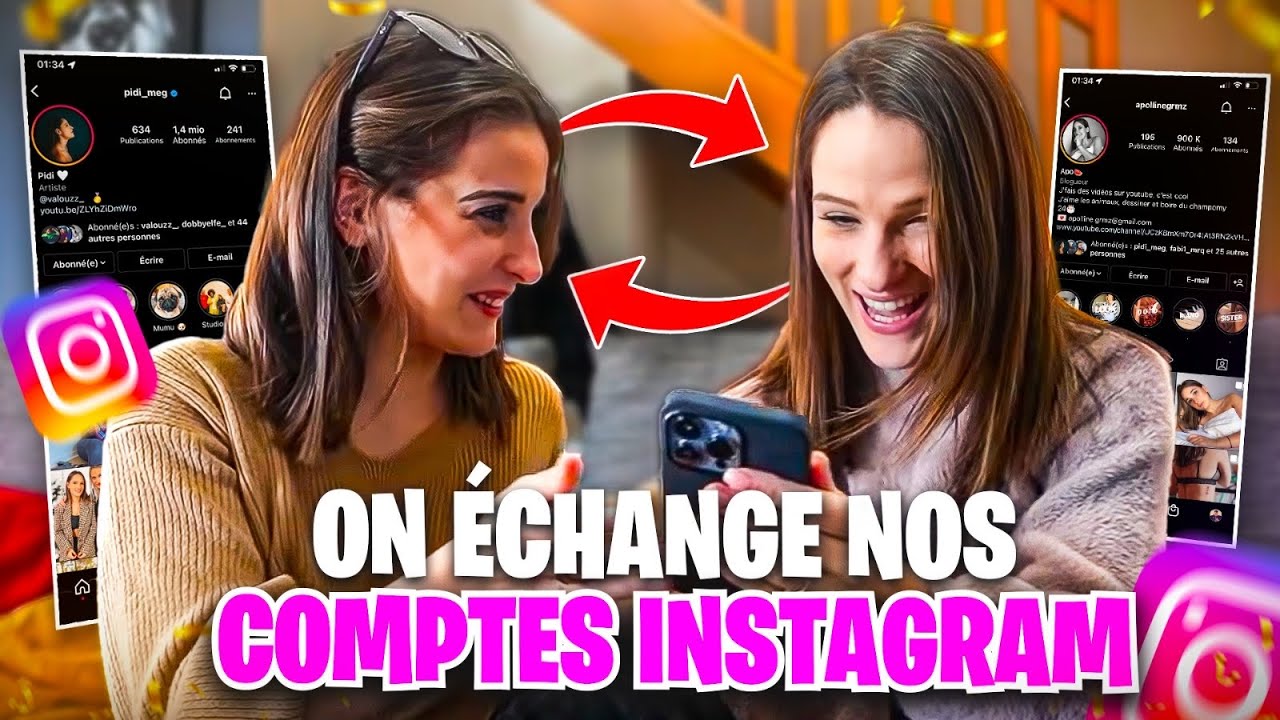 Se faire passer pour l'autre en échangeant nos comptes Instagram avec Apo 😂
