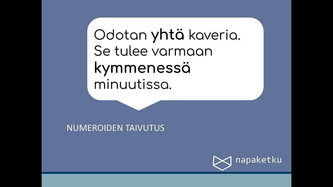 Numeroiden taivutus