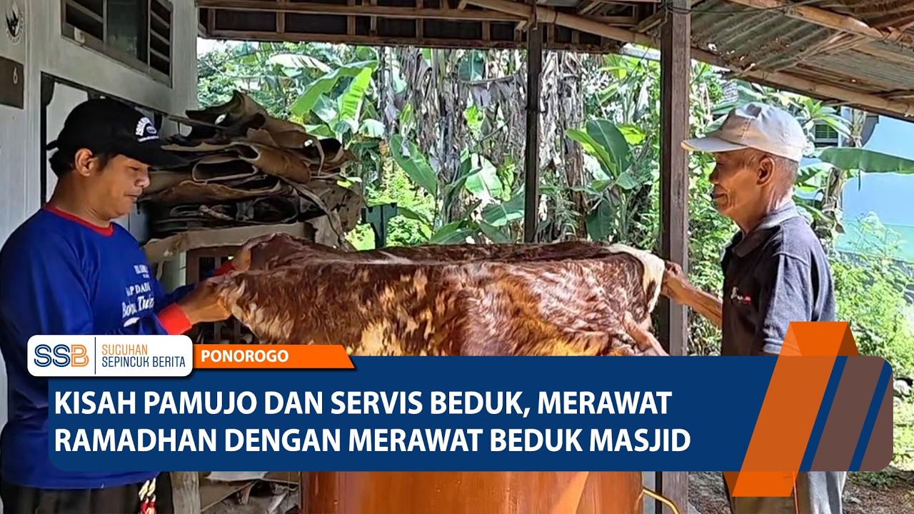 PONOROGO - Kisah Pamujo dan Servis Beduk, Merawat Ramadhan dengan Merawat Beduk Masjid