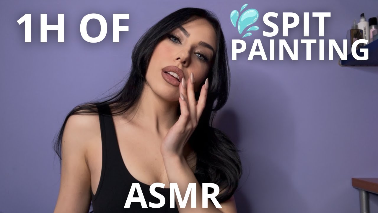 ASMR - 1 ORA DI SPIT PAINTING, MOUTH SOUNDS, HAND MOVEMENTS