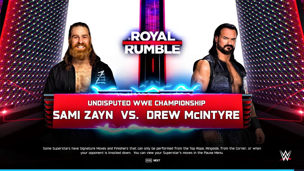 Drew McIntyre vs Sami Zayn WWE Championship - WWE 2K25