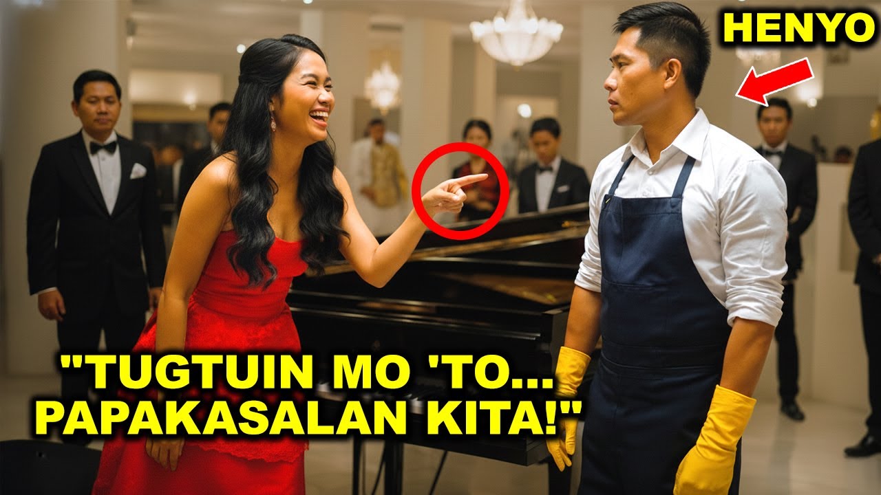 "KUNG PATUTUGTUIN MO ANG PIANO, PAKAKASALAN KITA!" — biro ng bilyonarya… pero tumugtog ang janitor!
