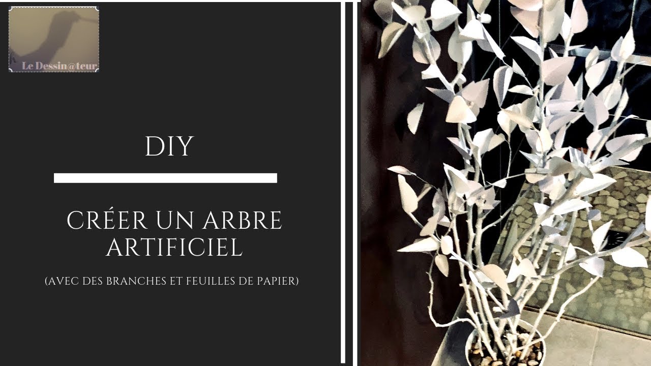DIY : CREER UN ARBRE ARTIFICIEL GRACE A DES BRANCHES ET DU PAPIER
