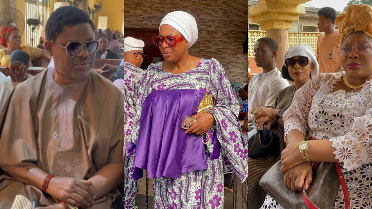 CELEBRITIES TROUP OUT FOR FATHIA BALOGUN FAMILY CHURCH THANKSGIVING SERVICE FOR LATE MUM BURIAL 