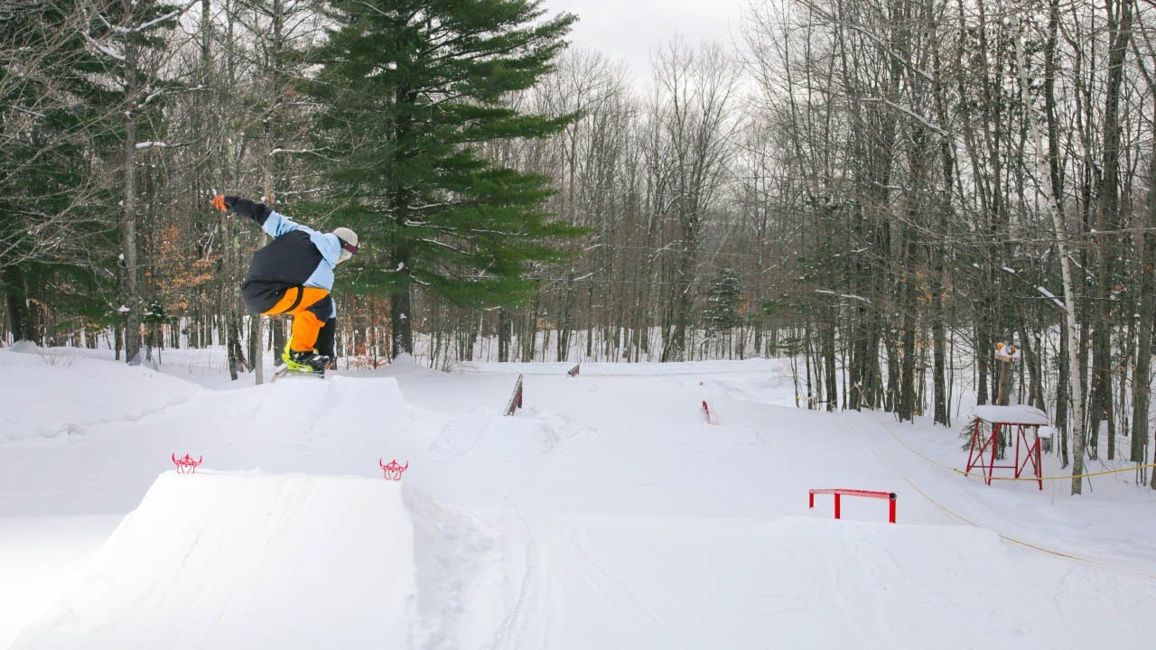 POV Snowboarding in the front yard!