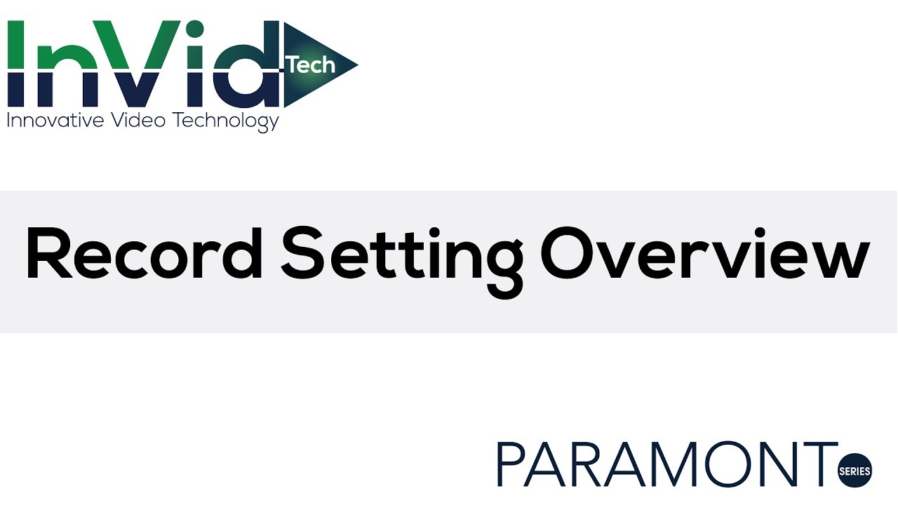 Record Setting Overview Training