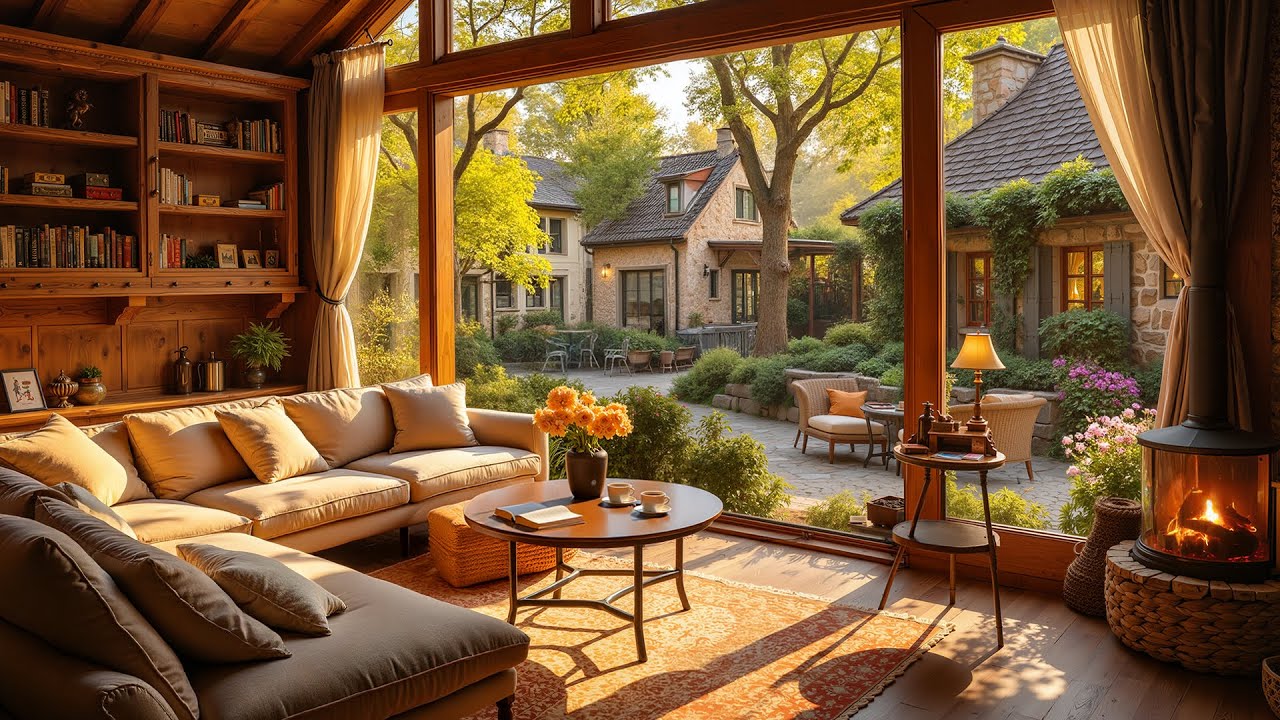 Spring Jazz Caf&eacute; Retreat ☕ Relaxing Coffee Shop Ambience for Focus & Calm