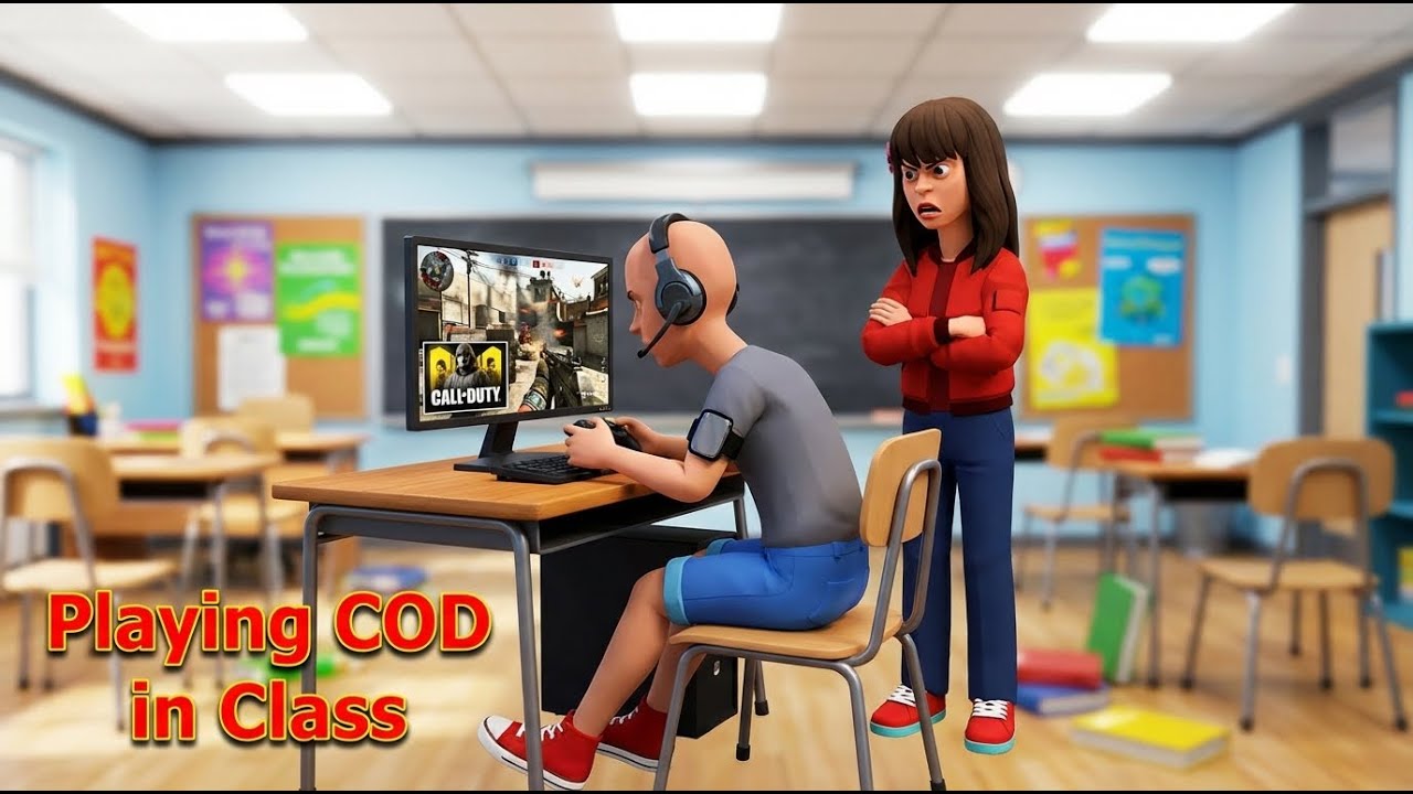 Classic Caillou Caught Gaming/ Refuses Teacher/ Gets Beaten & Grounded