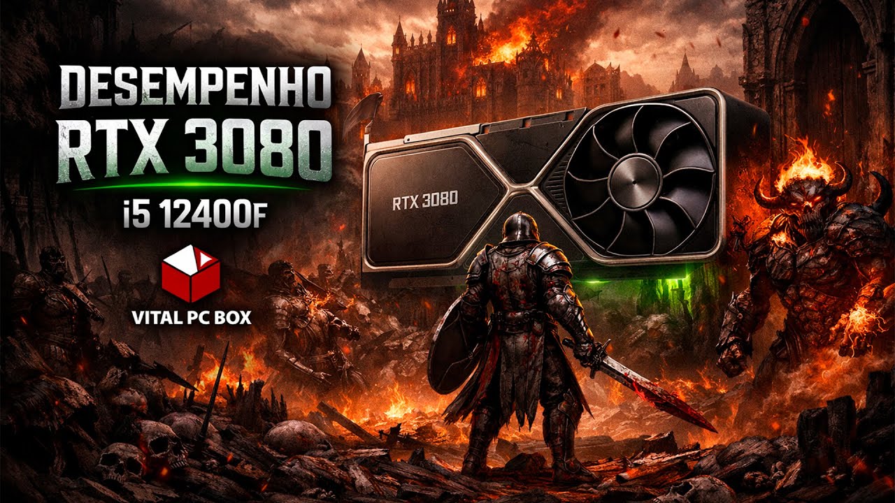 DESEMPENHO DOOM THE DARK AGES RTX 3080 12GB i5 12400F