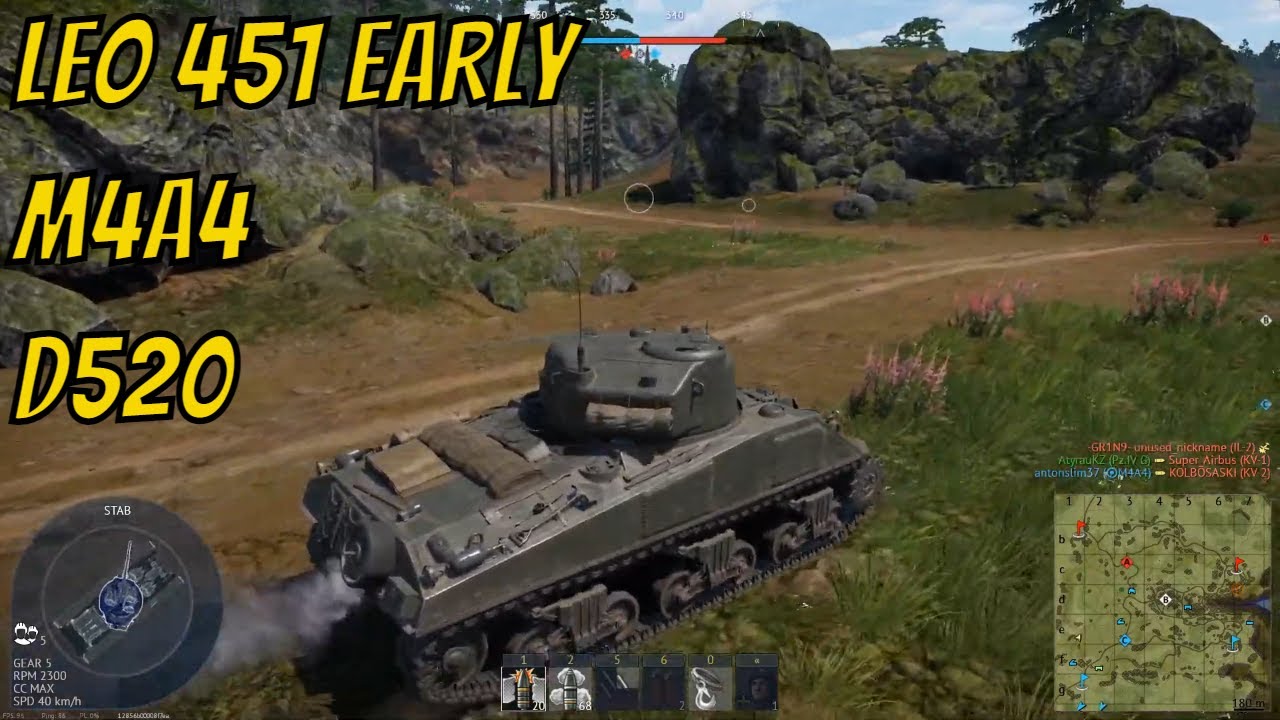 War Thunder M4A4, D520 and LeO 451 early on Karelia -  Realistic battles