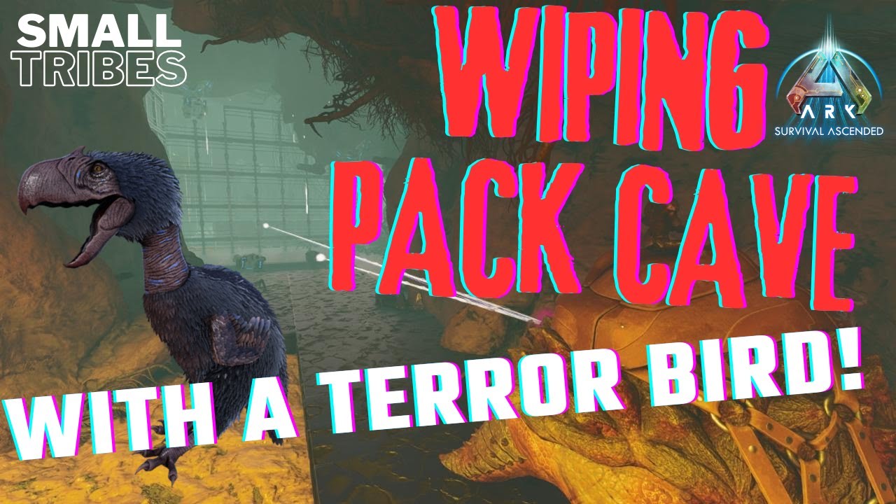 Wiping & Claiming Pack Cave With A Terror Bird! New Meta??- Ark Ascended Small Tribes-ep.14