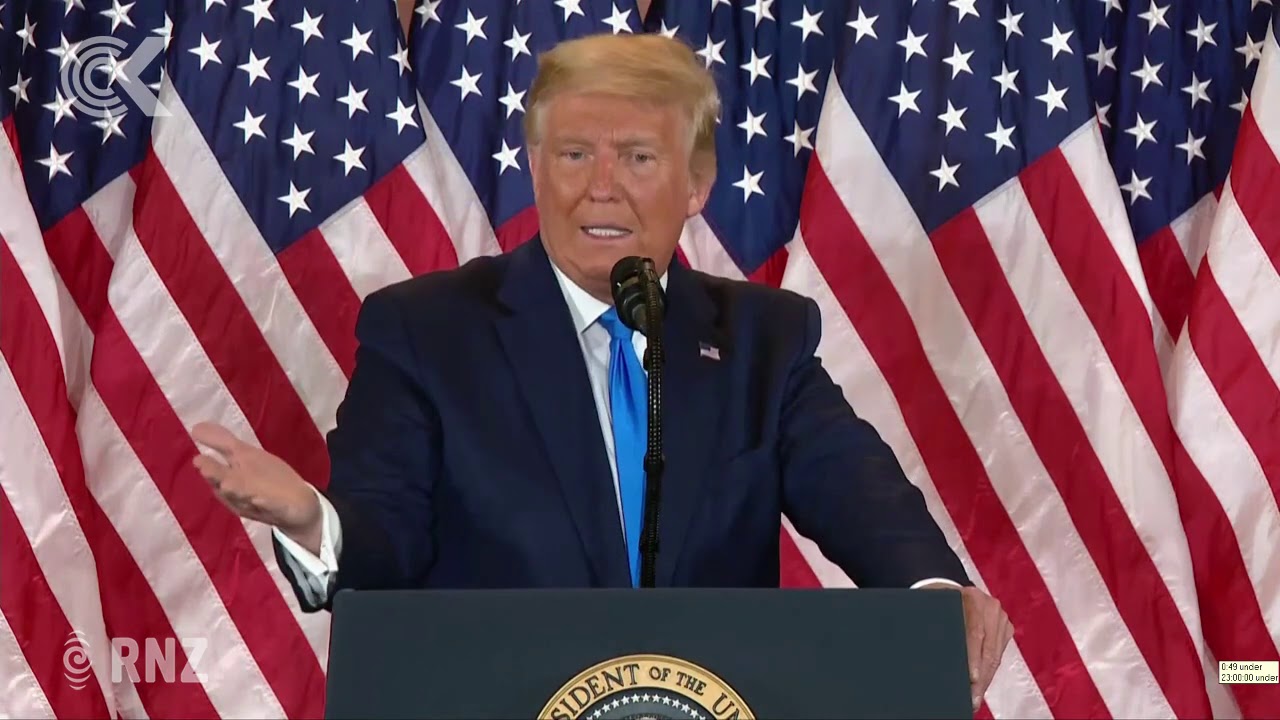 US Election 2020   Trump addresses fans at White House