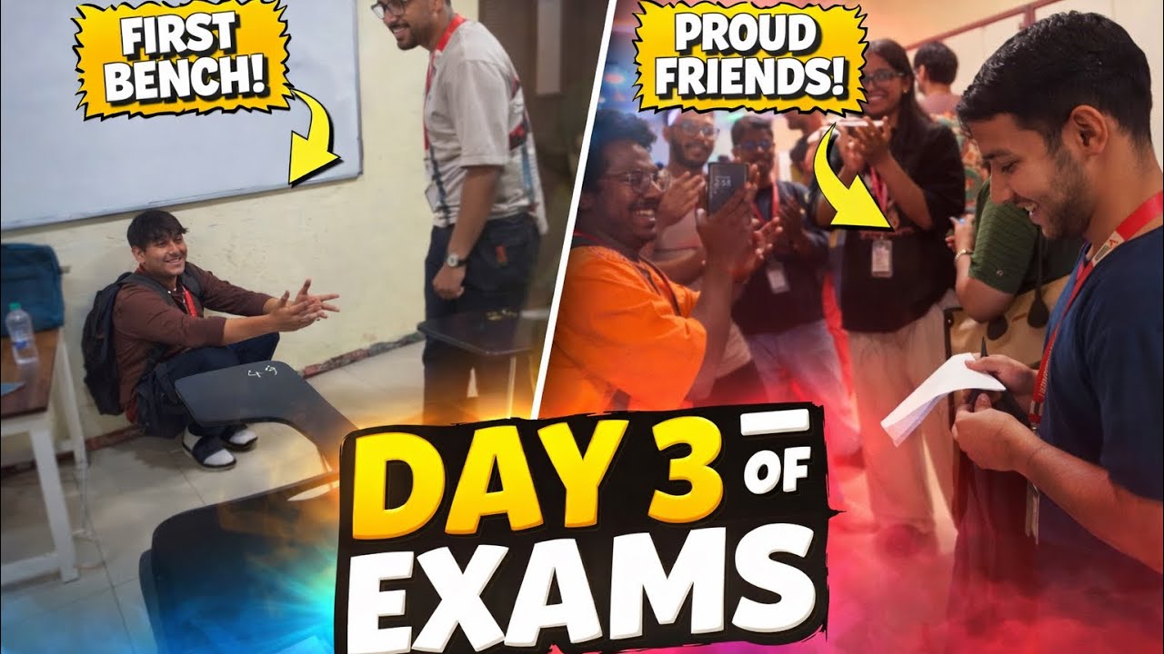 Day 3 of Exams 📚 Friend Got the First Bench… Then This Happened | College Vlog | NAEMD | (Mumbai)