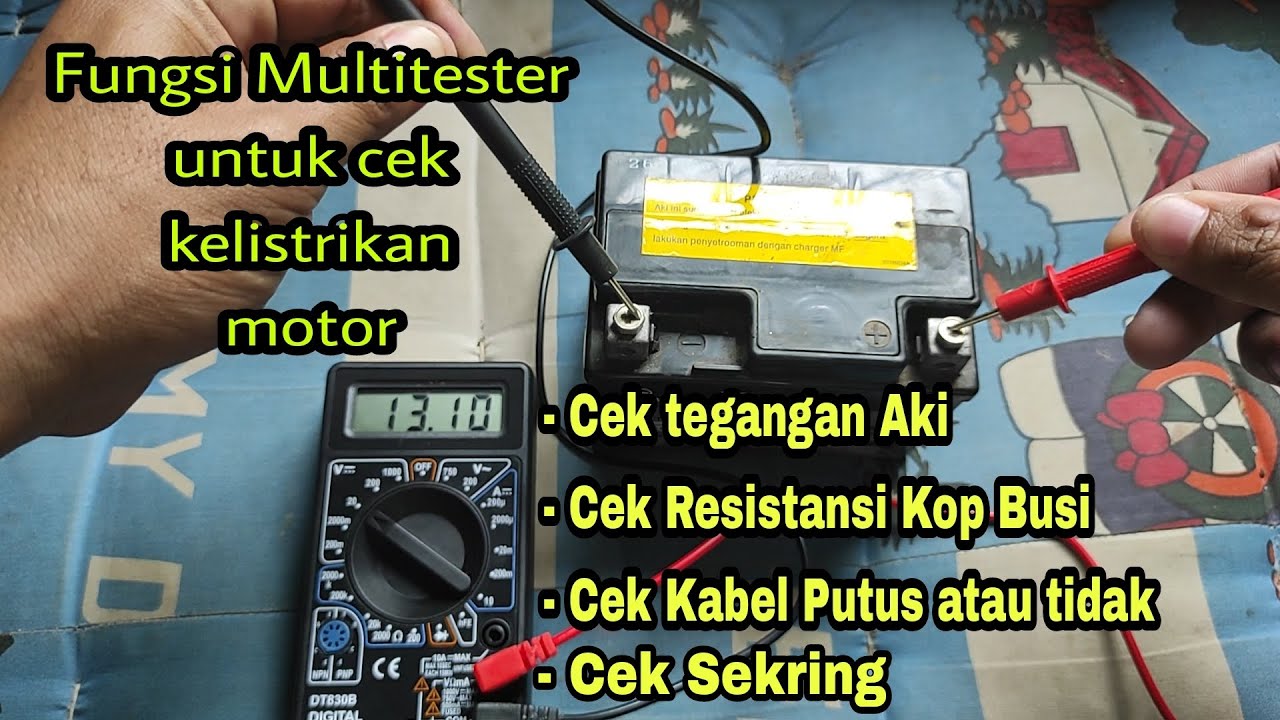 Cara Menggunakan Multitester Digital Untuk Cek Kelistrikan motor||Lamaummultitester