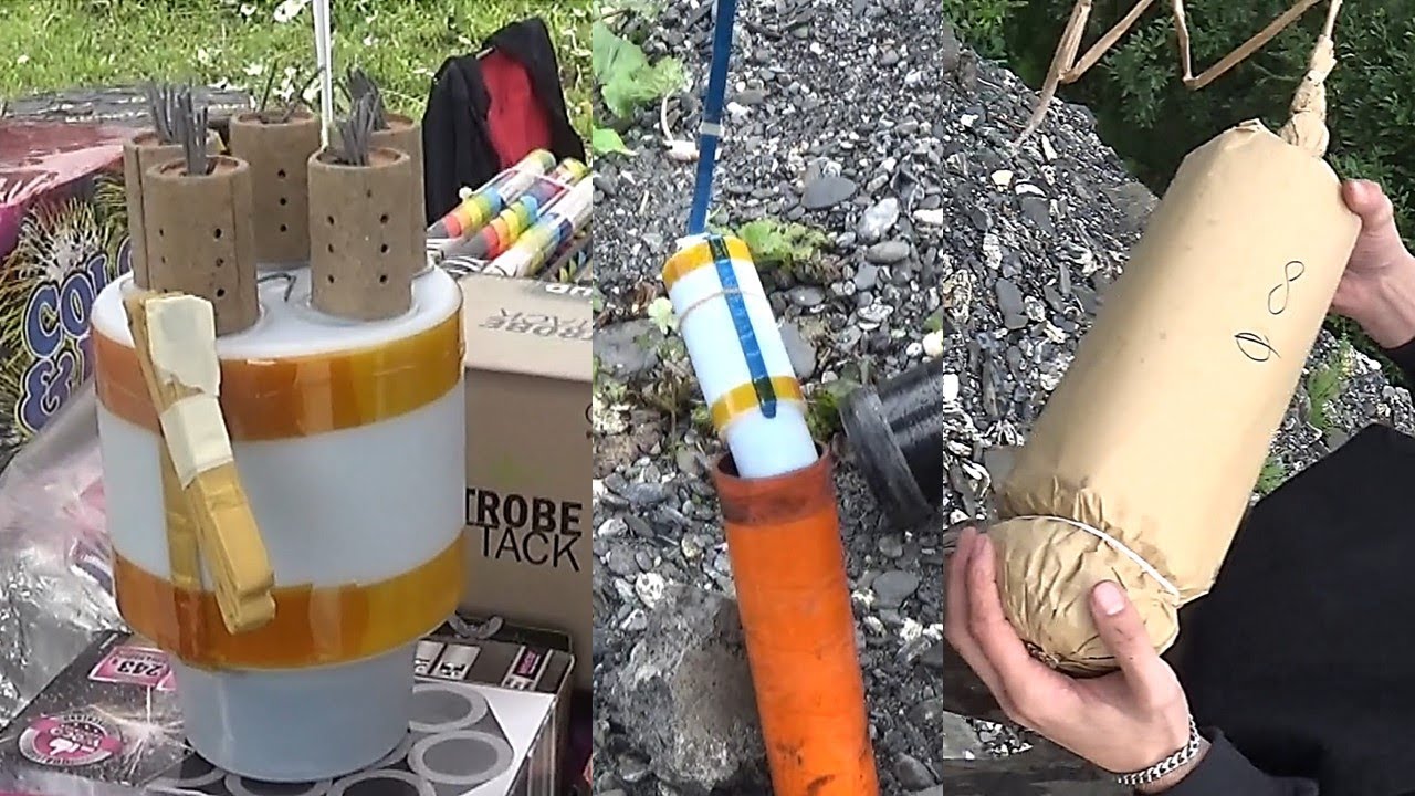 SELFMADE SHELLS, CILINDERS AND MORE! PYRO TEST VIDEO