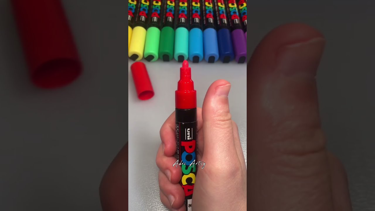 Drawing BUT on a KEYBOARD with Posca Markers! Y is for YouTube! Part 1 #shorts