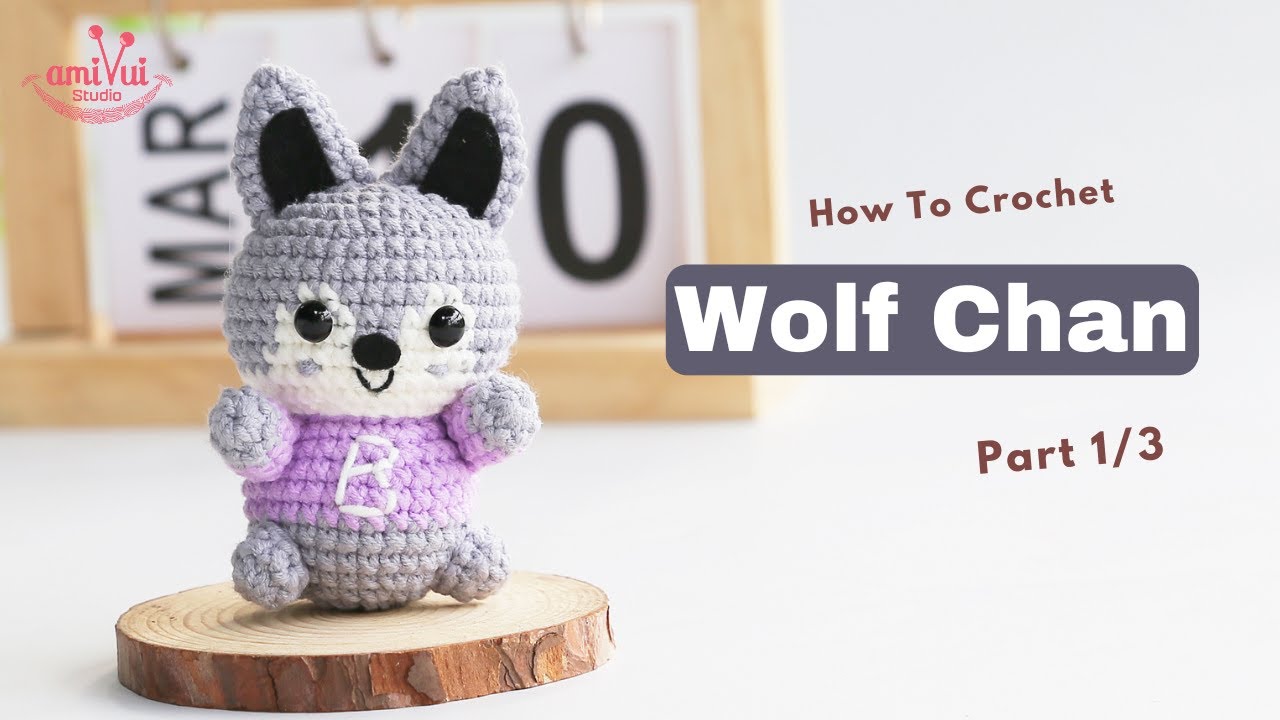 #427 | Amigurumi Skzoo Wolf Chan (1/3) | Crochet Skazoo | Amigurumi Beginner Tutorial | AmivuiStudio