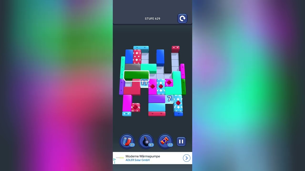 Shape Escape Level 629 Solution Walkthrough 