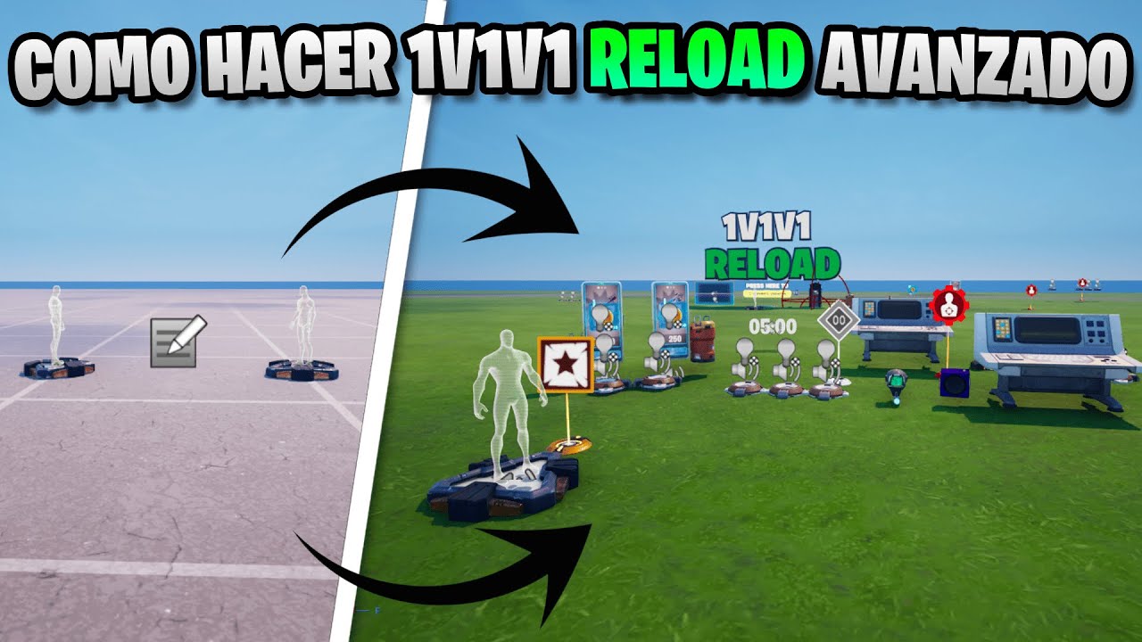 COMO HACER 1V1V1 RELOAD AVANZADO DESDE CERO EN UEFN