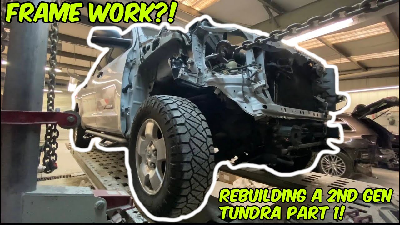 FRAME WORK?! Rebuilding a Wrecked 2nd Gen Toyota Tundra from Copart Part 1!