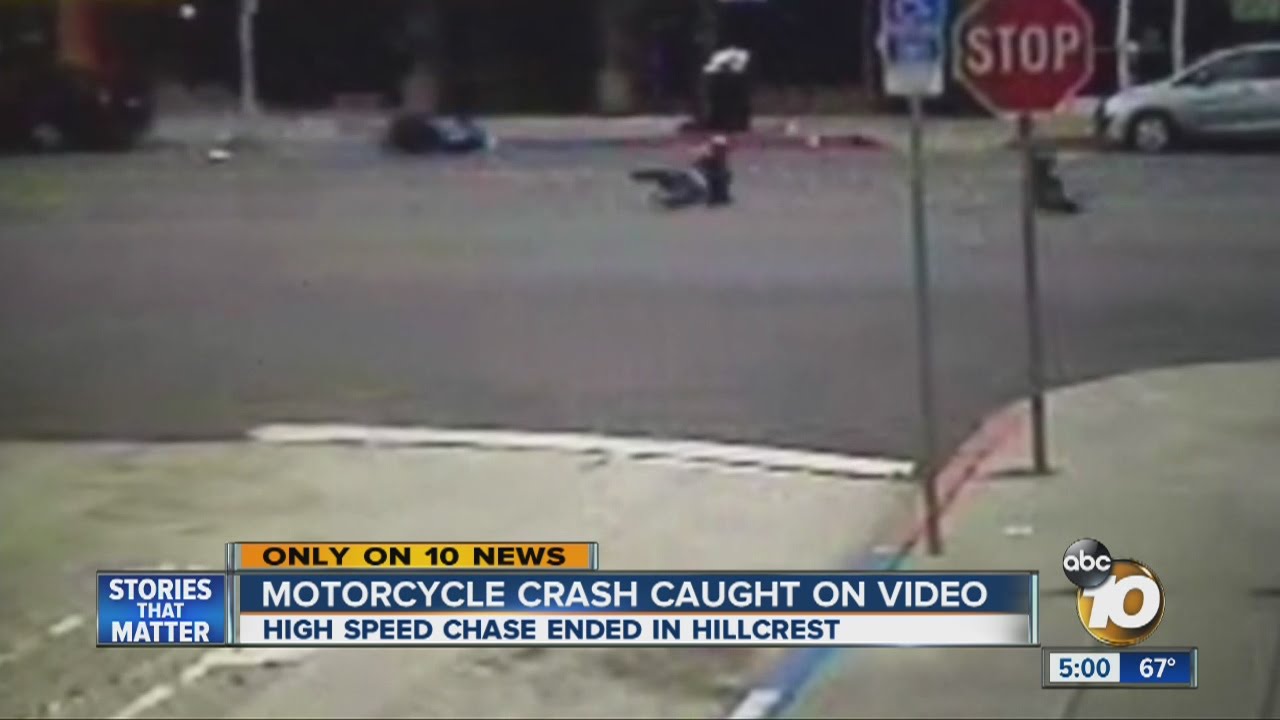 Motorcycle crash caught on video