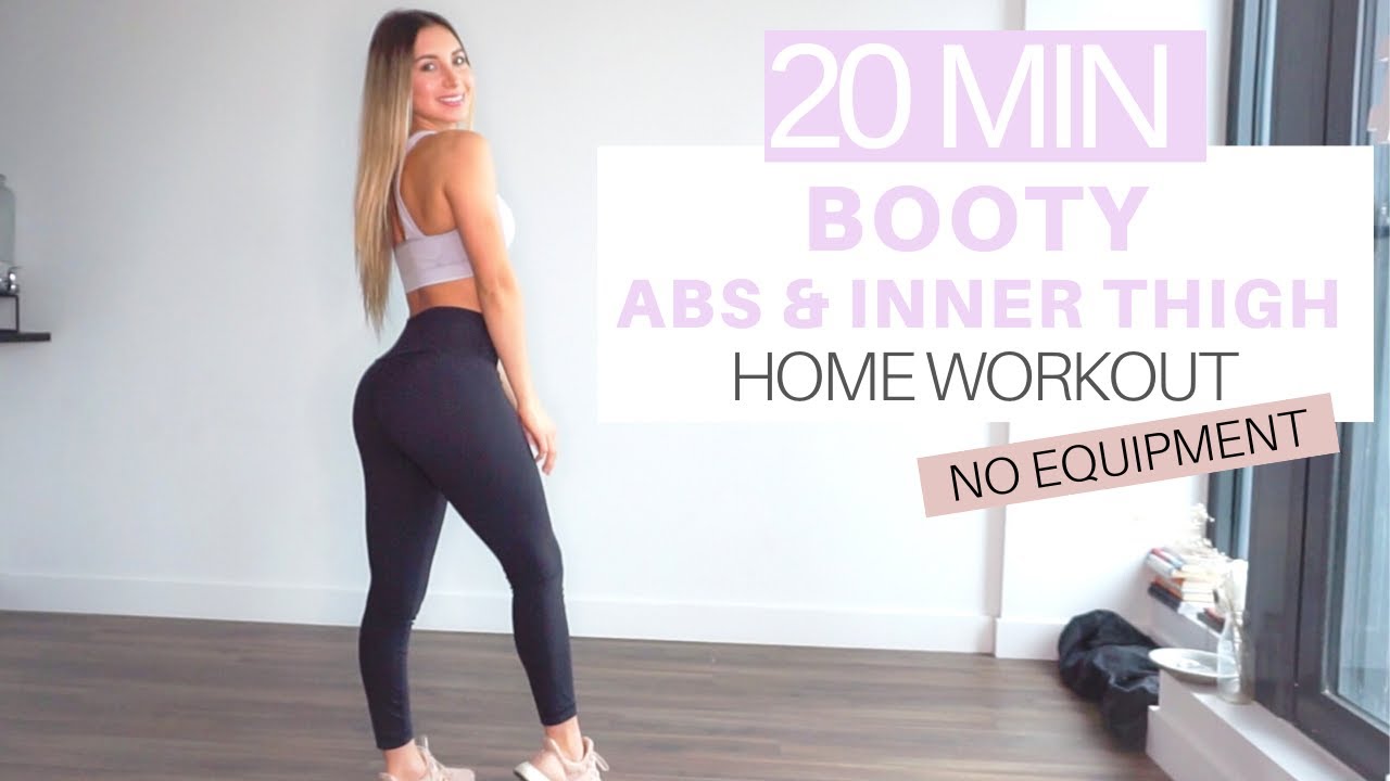 20 MIN ABS, BOOTY & INNER THIGH HOME WORKOUT | NO JUMPING | NO EQUIPMENT